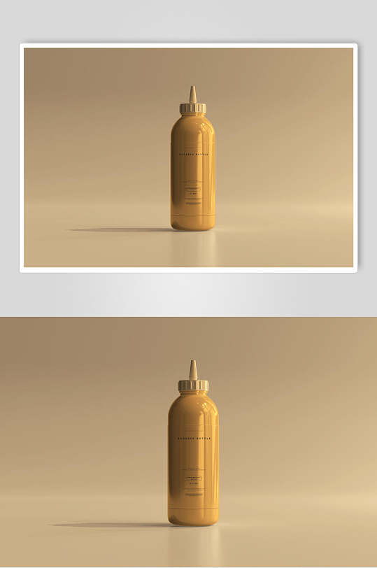 金色塑料挤压瓶样机