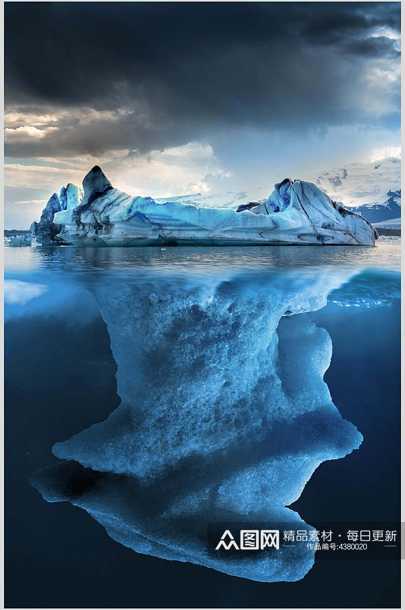 冰川冰山一角冰雪风景图片素材