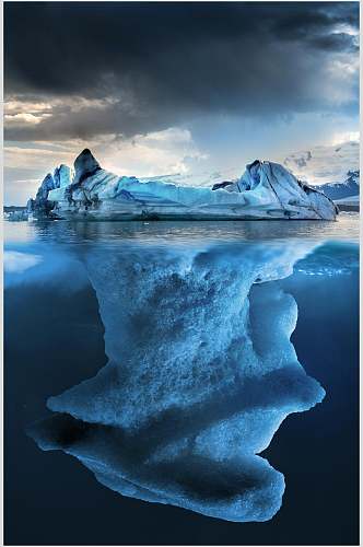 冰川冰山一角冰雪风景图片