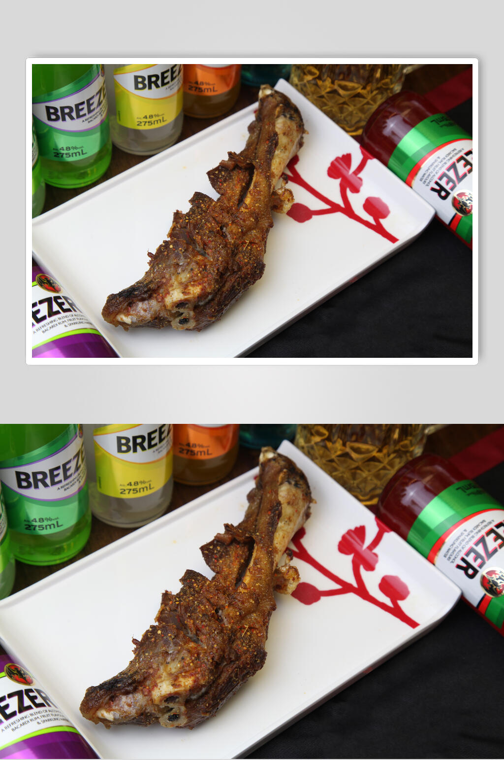 啤酒烤羊蹄美食图片素材