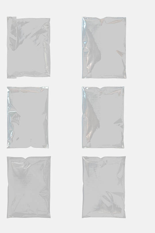 银色塑料袋薄膜免抠素材