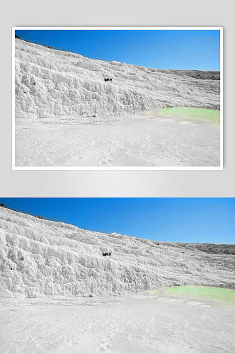 砂砾高原冰川冰雪风景图片