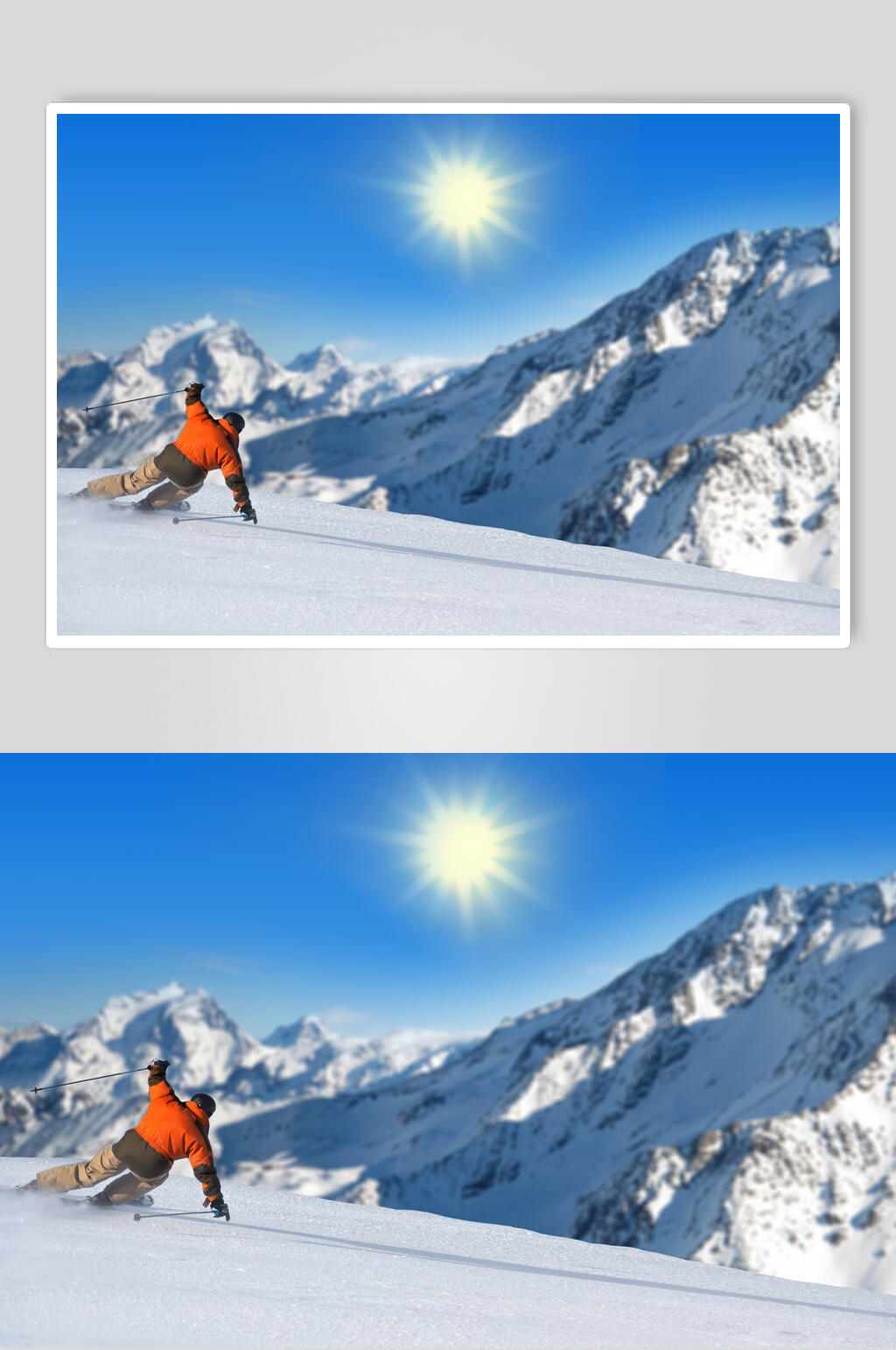 极限雪山滑雪图片素材