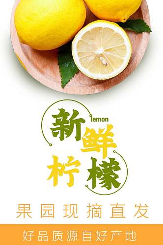 好品质新鲜柠檬水果详情页
