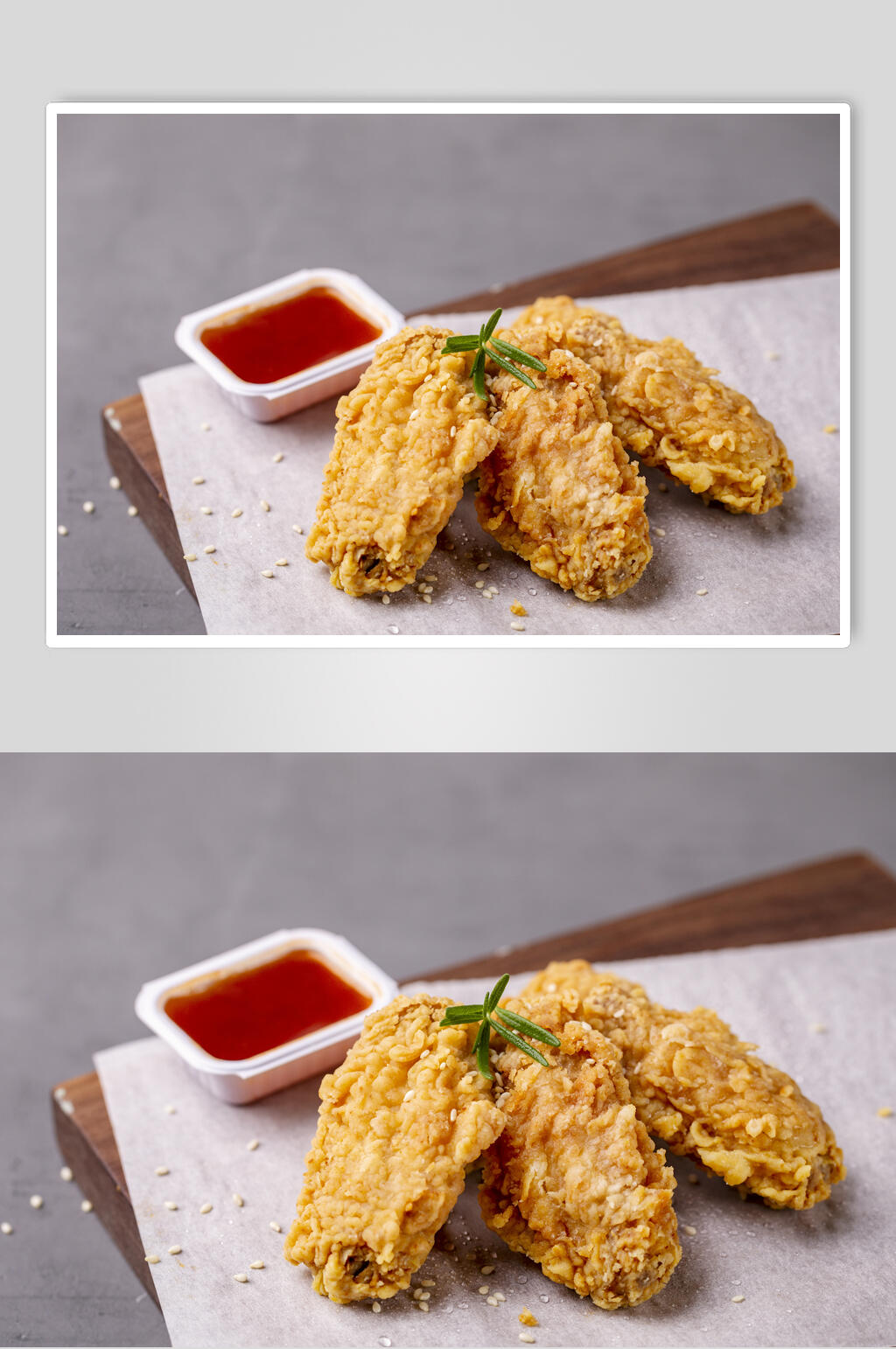 炸鸡番茄酱美食高清图片素材