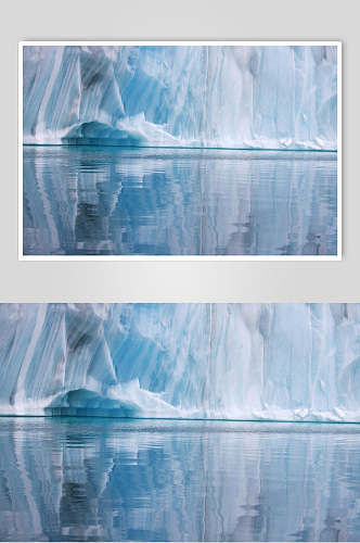 水面倒影冰川冰雪风景图片