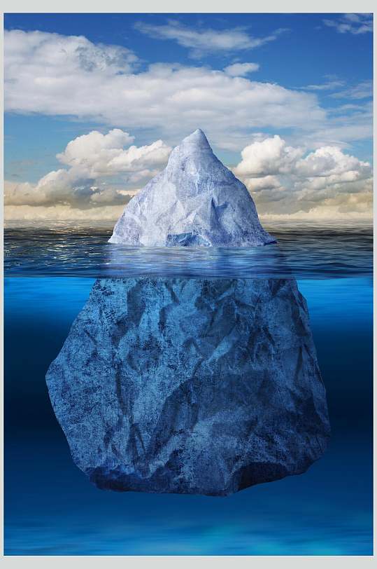 冰川水下冰山冰雪风景图片