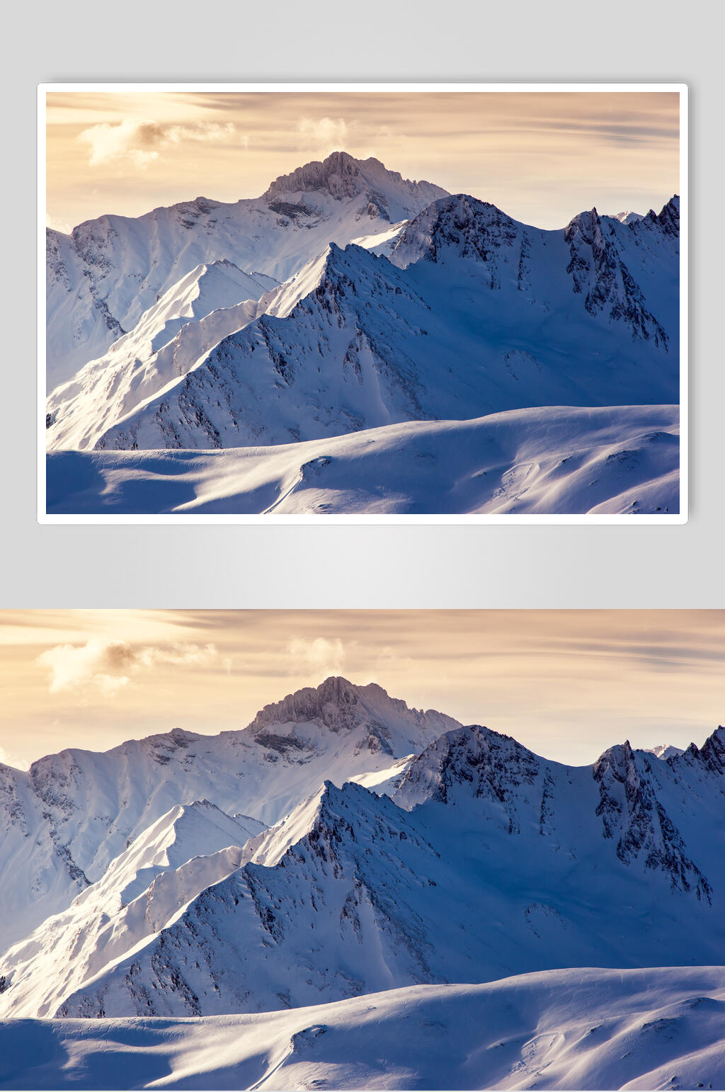 山峰日光雪山雪景摄影图片素材