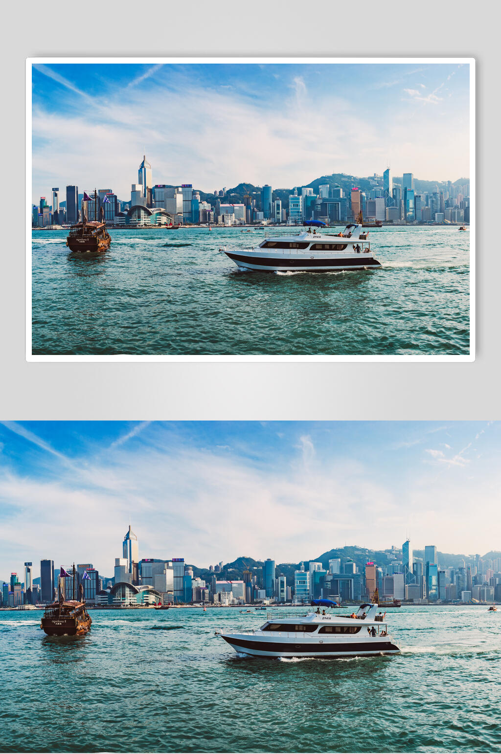 维多利亚海上游艇城市风景图片素材
