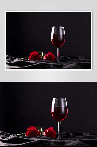 酒杯红酒摄影图片