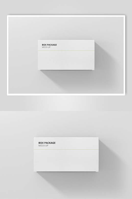 英文字母长方形纸盒包装盒样机