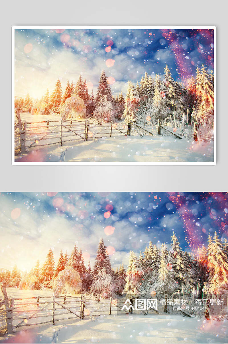唯美自然雪景风景图片素材