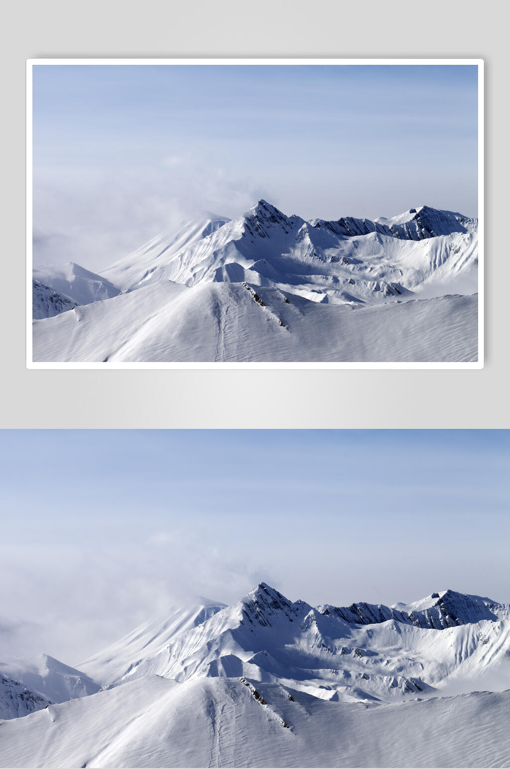 风景雪山雪景摄影图片素材