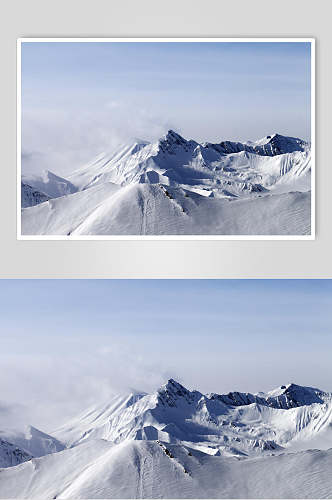 风景雪山雪景摄影图片