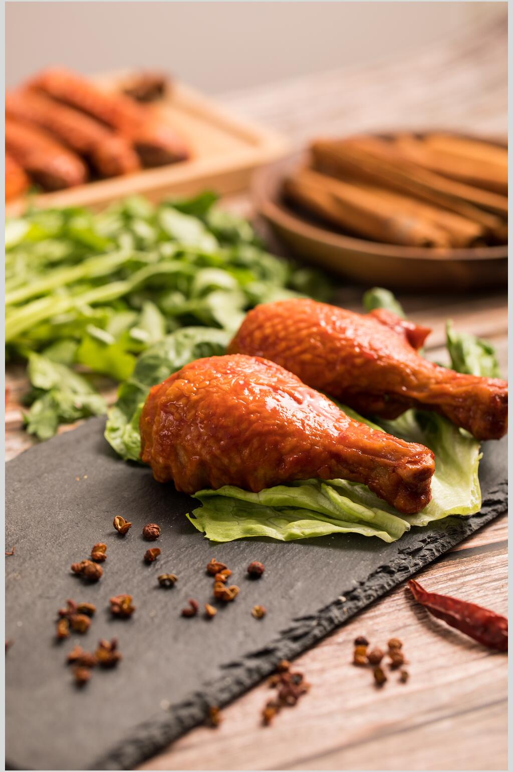 美食卤鸡腿卤味图片素材