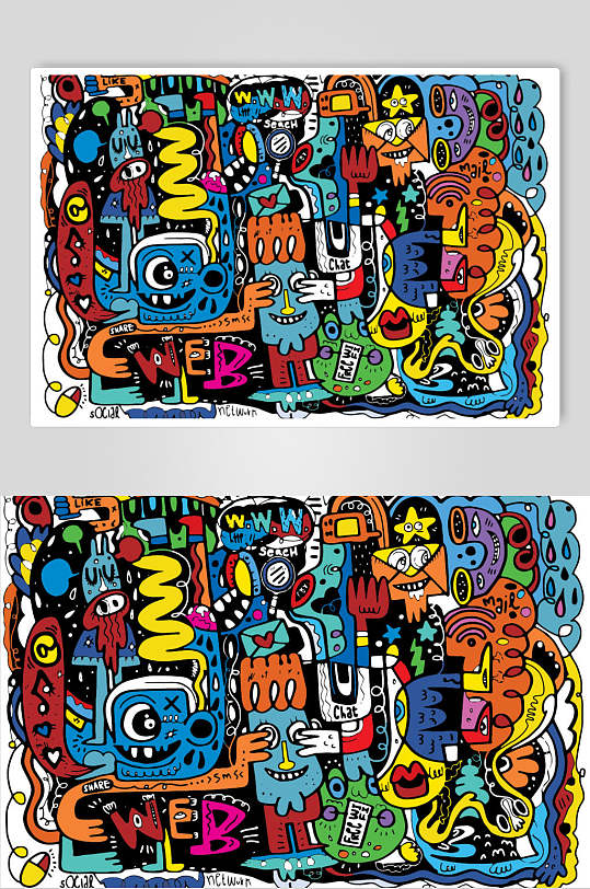 涂鸦墙纸图片-涂鸦墙纸素材下载-众图网