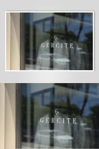 GERCITE窗贴玻璃场景样机