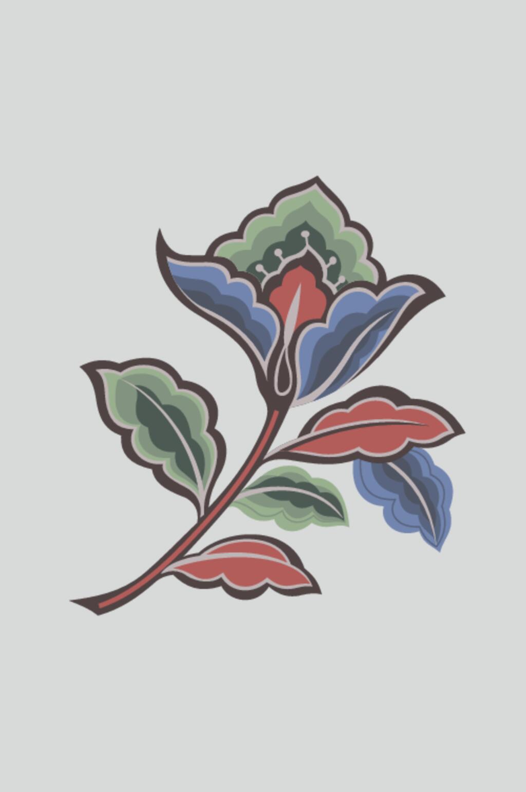 手绘扁平清新素雅敦煌仙女矢量素材素材