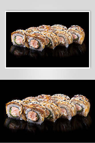 寿司黑胡椒摄影美食图片