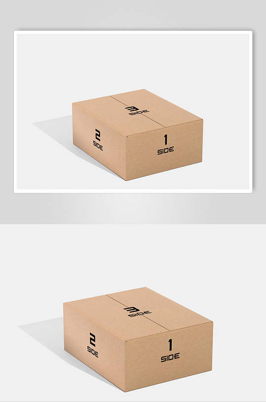数字英文字母立体纸盒包装盒样机