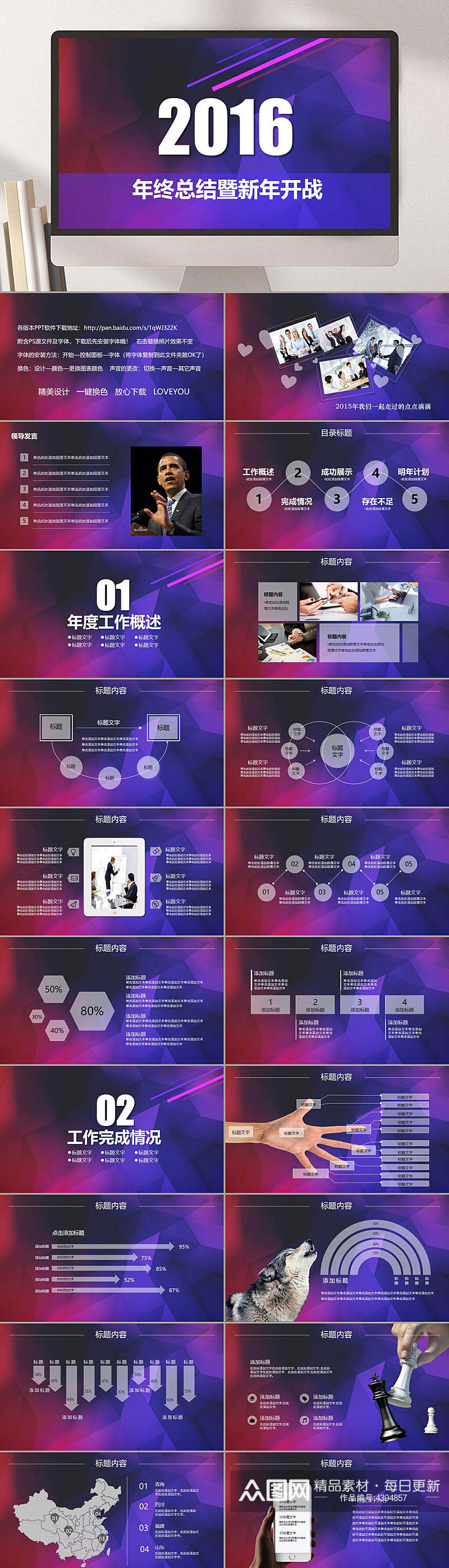 新年开战大气高端工作商务报告PPT素材