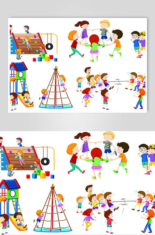彩色儿童游乐场图片-彩色儿童游乐场素材下载-众图网