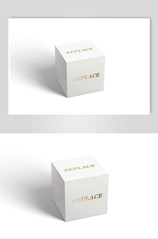 立体方块英文字母纸盒包装盒样机