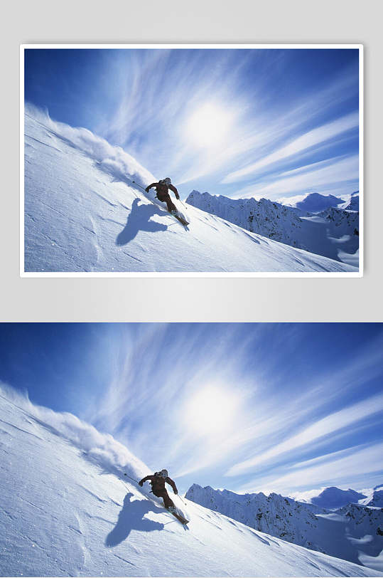 极限实景滑雪图片