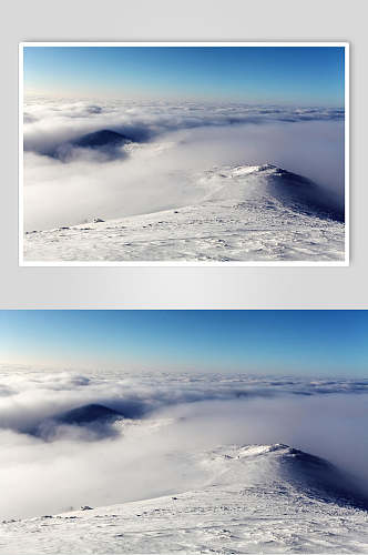 唯美雪山雪景摄影图片