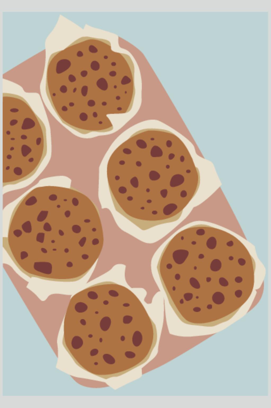 美食手绘简约扁平化秋天矢量插画素材素材