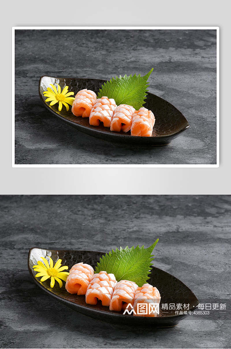 鱼肉卷寿司摄影美食图片素材
