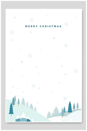 典雅英文圣诞树圣诞节手机海报背景