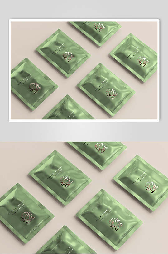 黄反光大气高端简约风面膜包装样机