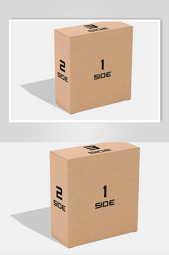 侧面数字大气高端纸盒包装盒样机