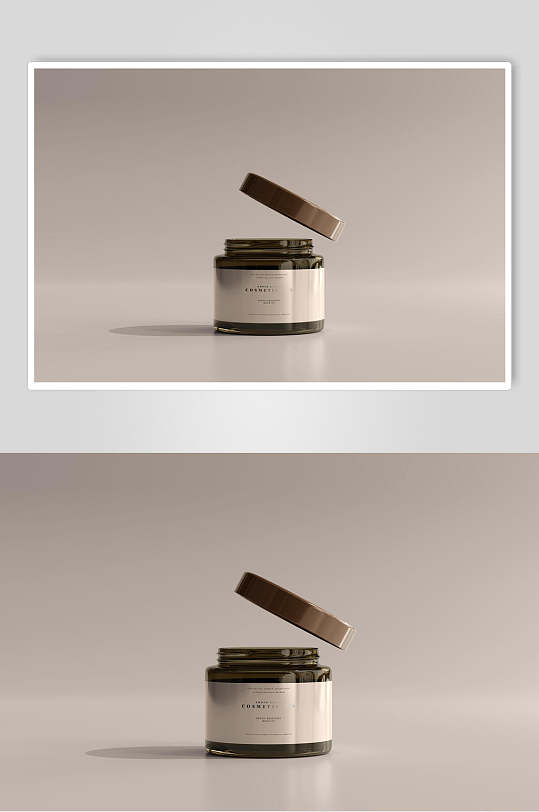 小玻璃罐化妆品瓶罐样机