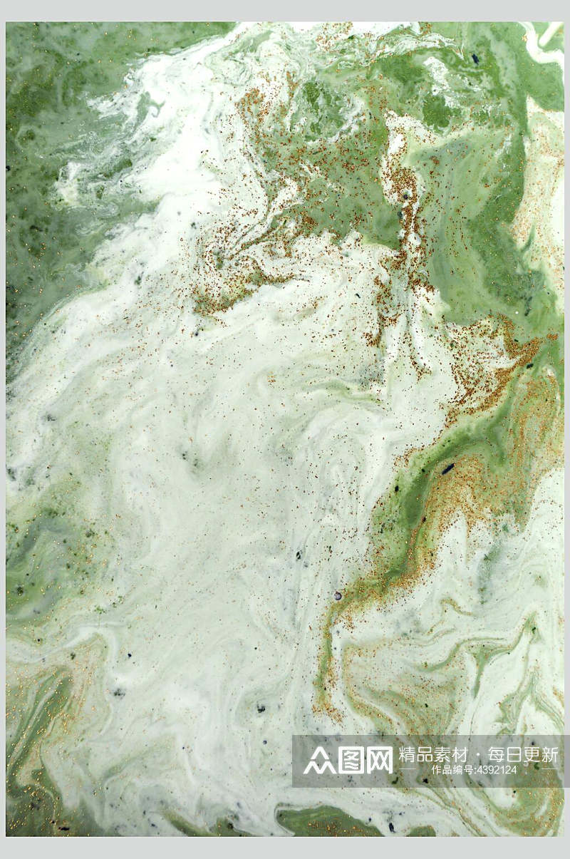 绿色碧金油彩湿拓图片素材