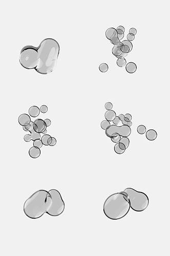 简约大气半透明泡泡免抠素材