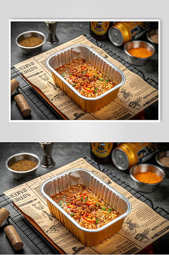 创意金针菇烧烤美食高清图片