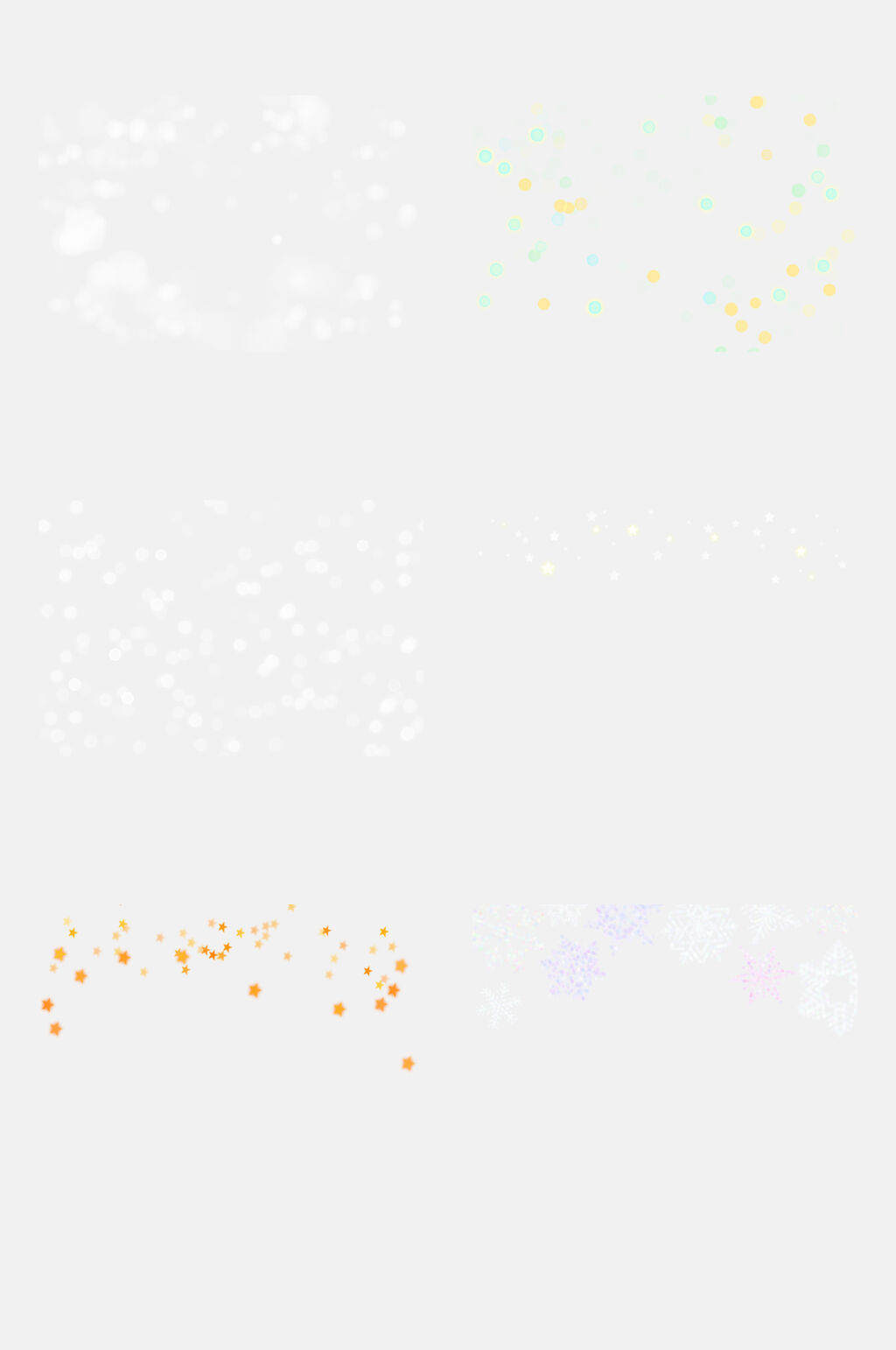 大气时尚雪花彩灯冬天冰框免抠素材素材