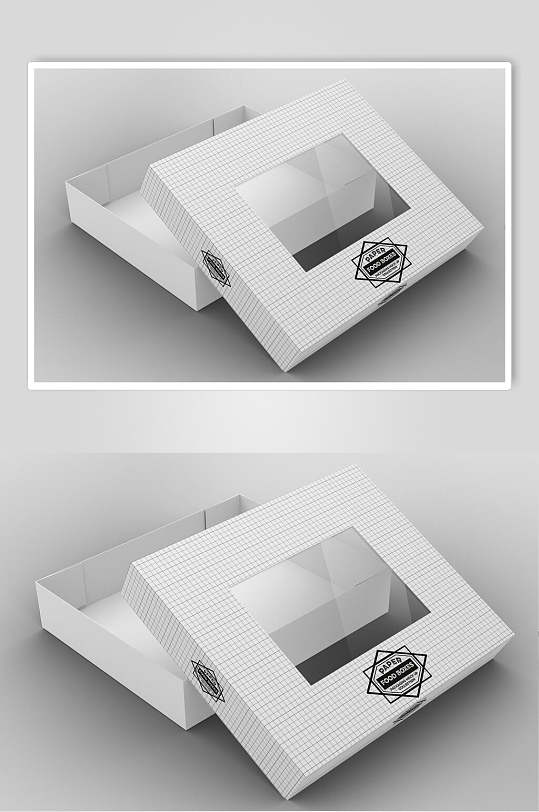 快餐店可透视纸盒样机