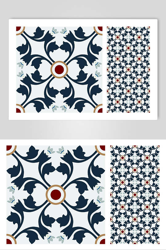 装饰对称花纹矢量素材