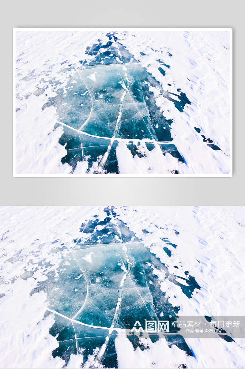 冰面吉林二道白河摄影图片素材
