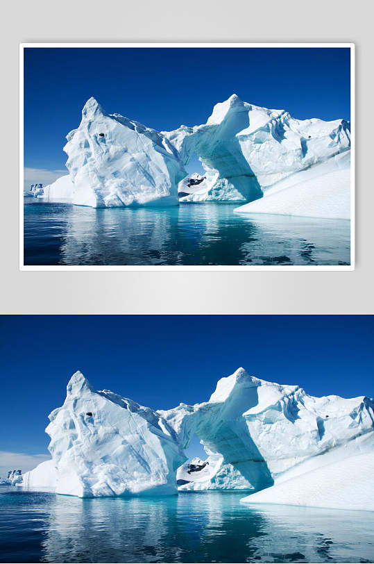 白色冰川冰雪风景图片