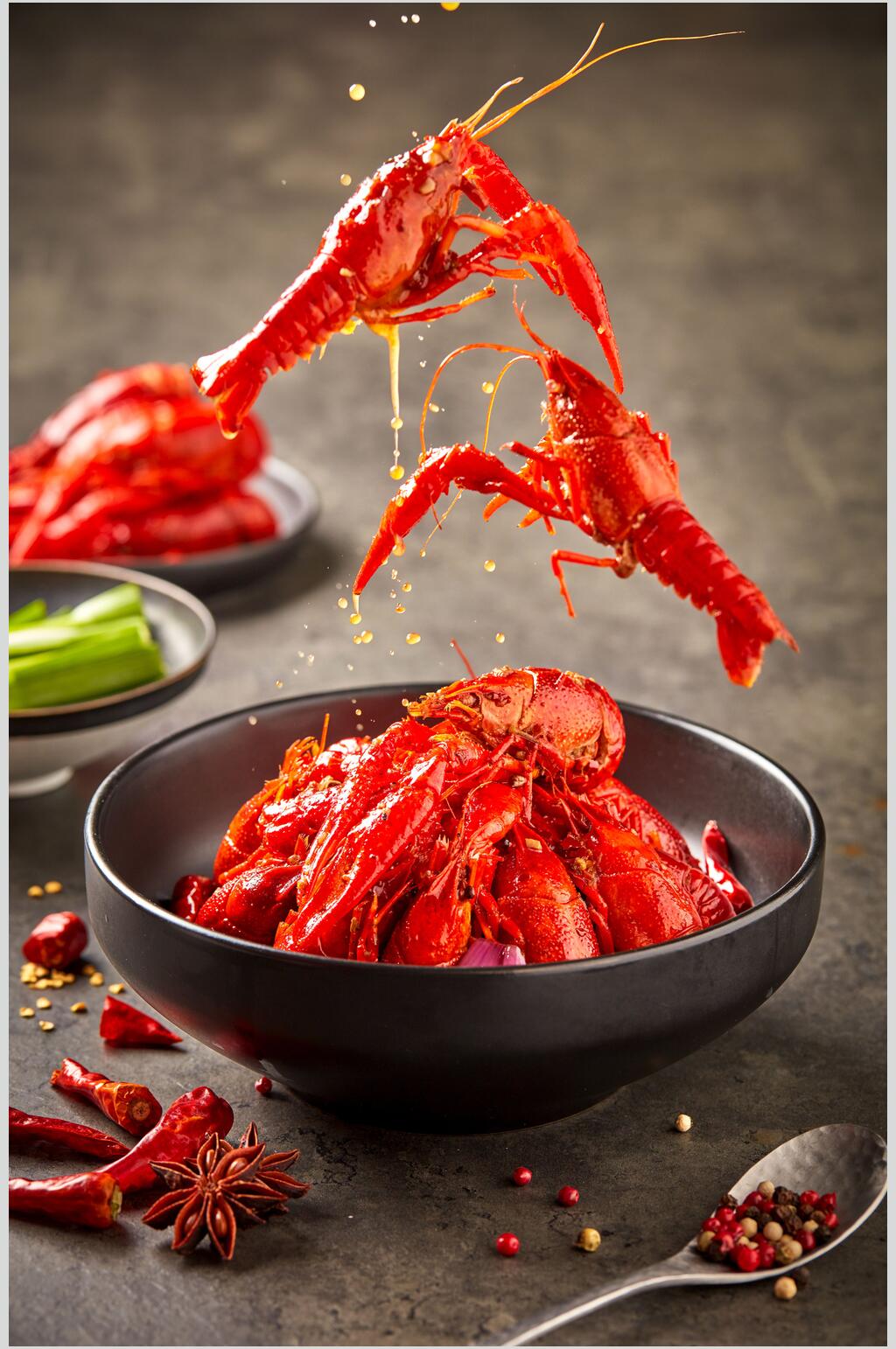 龙虾滴油烧烤美食高清图片素材