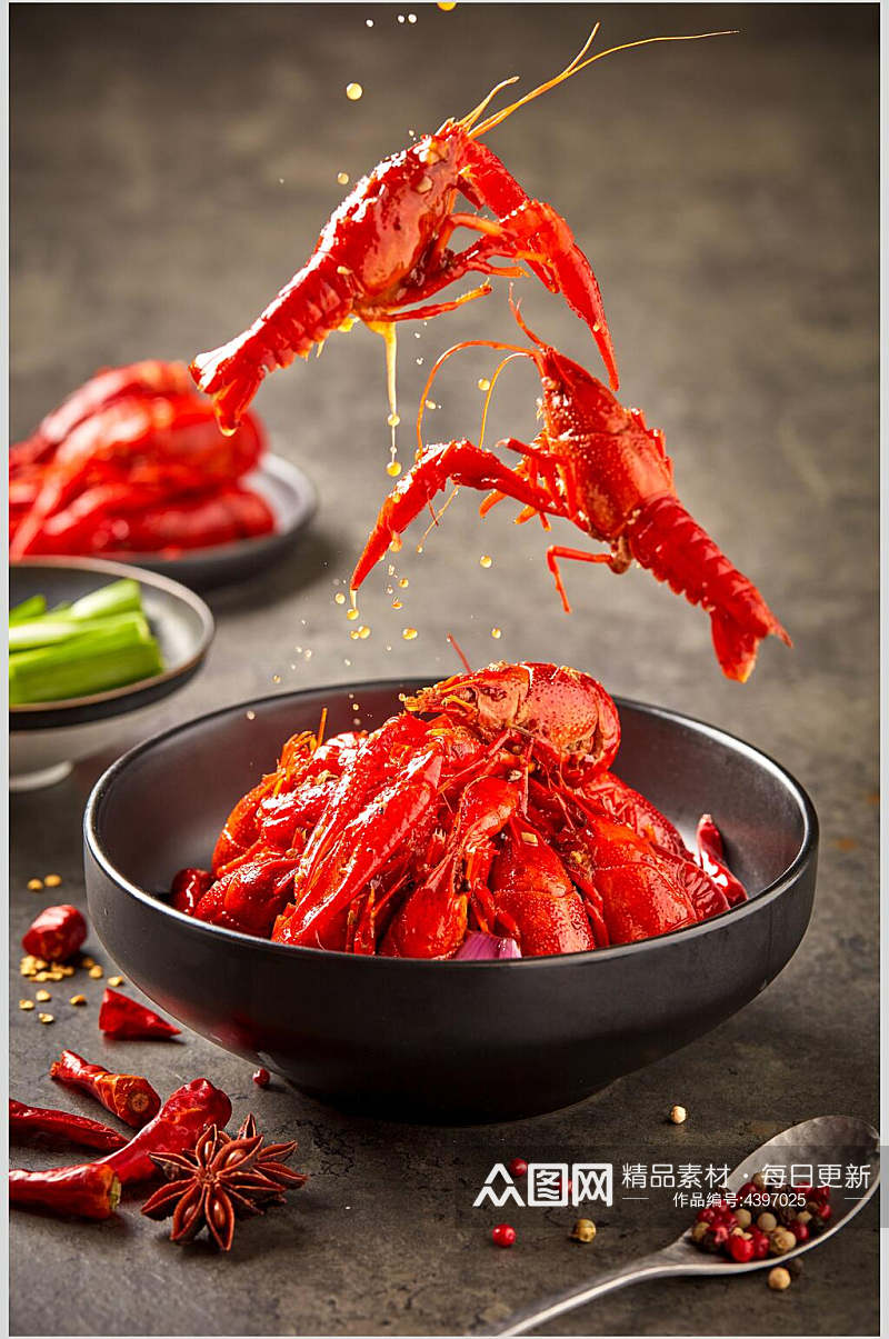 龙虾滴油烧烤美食高清图片素材