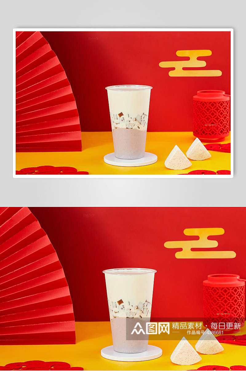 牛奶奶茶果汁创意摆拍图片素材