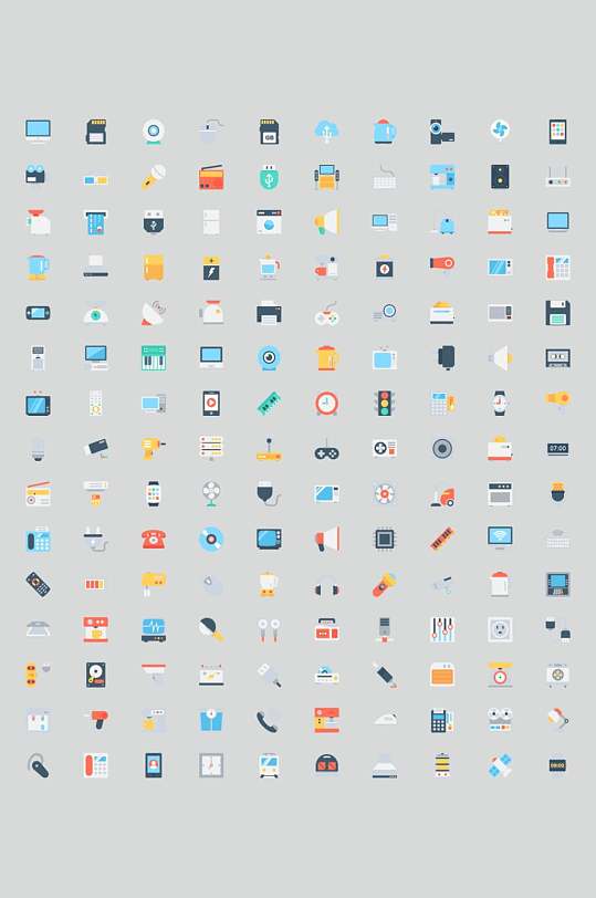 轻量化通用电器家电矢量素材