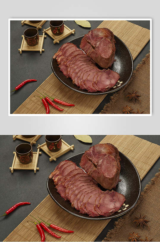 切片五香牛肉美食卤味图片