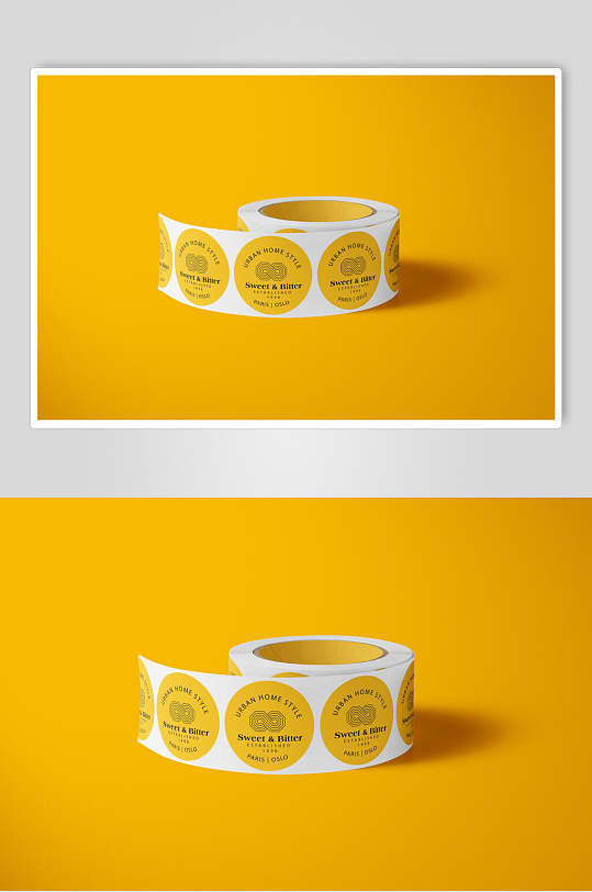 不干胶贴纸样机图片-不干胶贴纸样机设计素材-不干胶贴纸样机模板下载