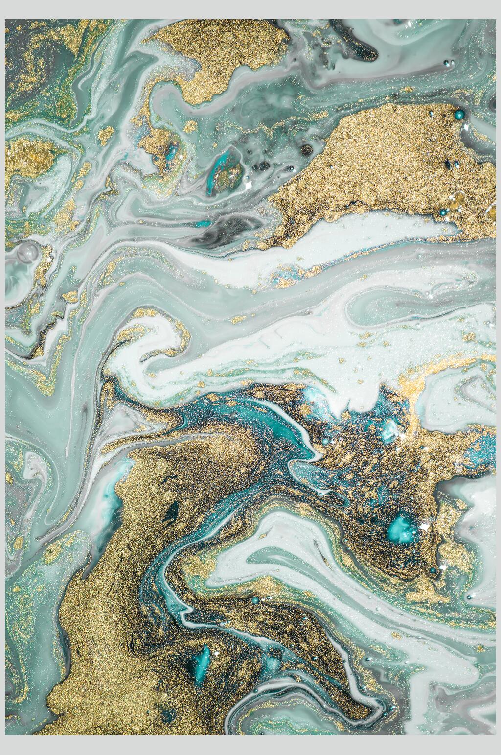高端创意时尚碧金油彩湿拓图片素材